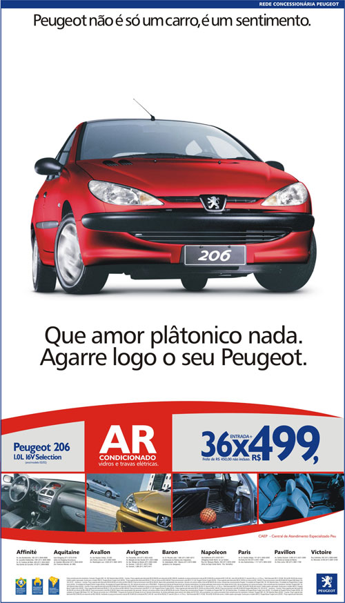 Anúncio Peugeot